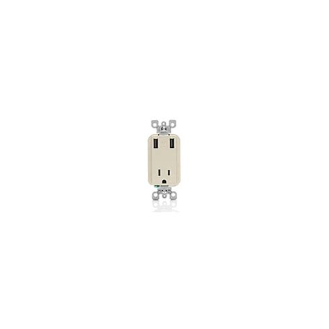 Leviton USB Charger, Tamper Resistant, Almond T5630-T | Zoro