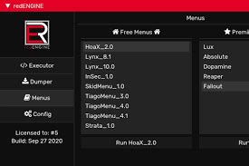 Image result for REDengine Menu