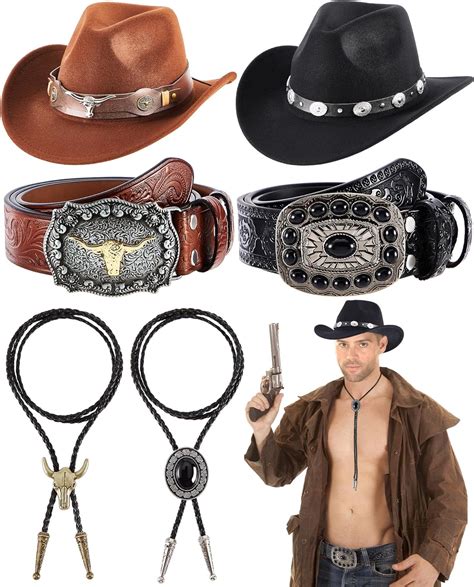 Ramede 6 Pcs Western Cowboy Accessories Set for Men India | Ubuy