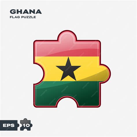 Premium Vector | Ghana flag puzzle