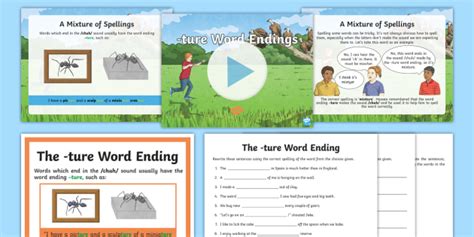 'ture' Word Phonics Resources | Spelling Patterns | Twinkl