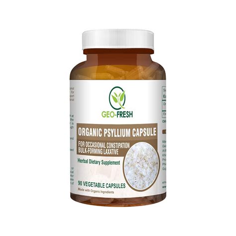Geo-Fresh Psyllium Capsules 520mg (90 Capsules) : Amazon.in: Health ...