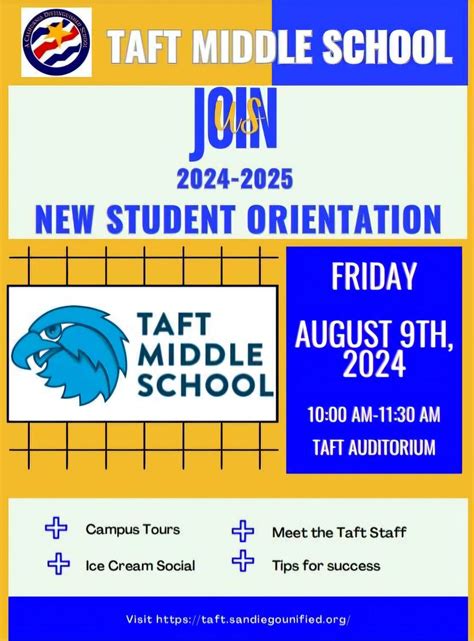 New Student Orientation at Taft Middle School, San Diego on 9th August ...