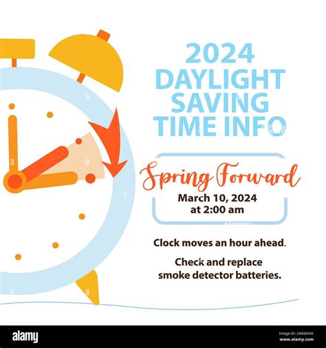 Daylight saving time begins 10 march 2024 banner. Spring Forward Time ...