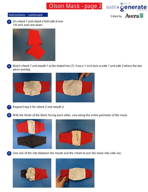 Olson Extra Large Mask Printable Pattern 的图像结果