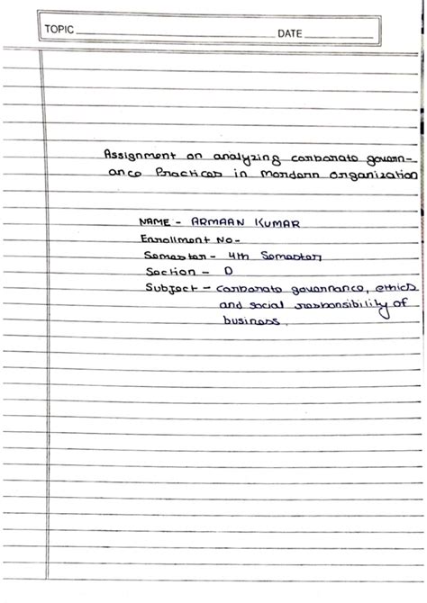 Corporate Governance, Ethics & Social Responsibility Analysis - SEM 4 ...