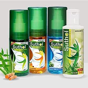 BOROLINE's Suthol Active Neem Gel 100 ml + Neem Spray 100 ml + Chandan ...