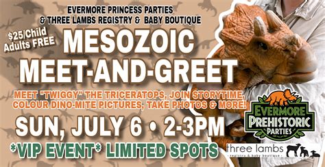 Mesozoic Meet-And-Greet, Three Lambs Registry & Baby Boutique, Tecumseh ...