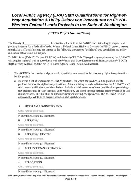 Right of Way Acquisition Guide For Local Public Agencies - flh fhwa dot ...
