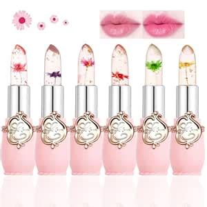 Buy Btspring Clear Flower Jelly Lipstick, 6 Packs Nutritious ...