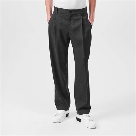 DOLCE AND GABBANA | Men's Slim Fit Tailored Trousers | Men | Dark Grey ...