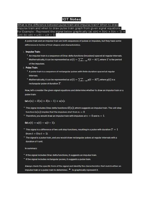 IOT Notes - Summary Information technology - IOT Notes What is the ...