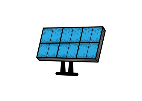 Solar panel hand drawn illustration clipart icon 3210685 Vector Art at ...