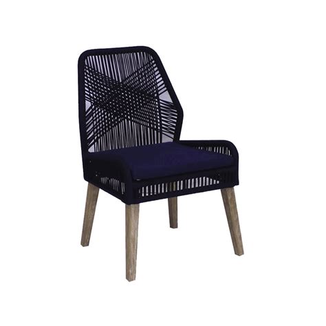 Buy Sorrel Woven Rope Dining Chairs Dark Navy (Set of 2) Online at ...