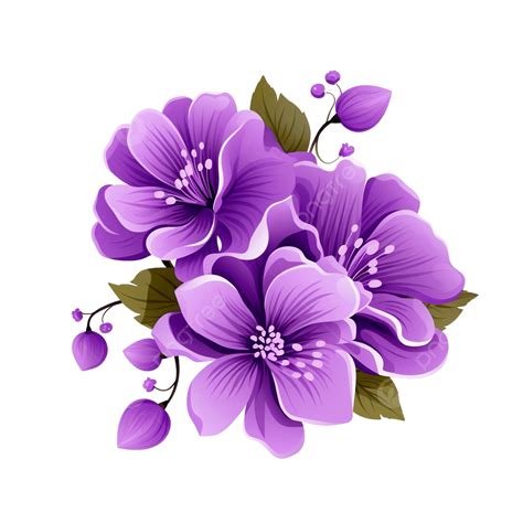 Purple Flower Clipart, Flower Clipart, Purple, Lilac PNG Transparent ...
