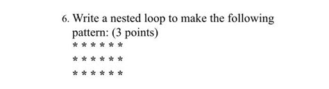 Generate the Following Patterns Using Nested Loop 的图像结果