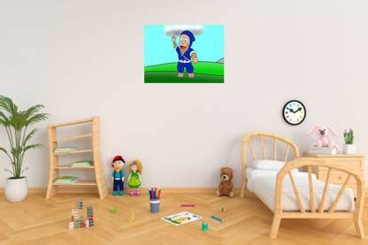 Ninja Hattori Sticker Poster | Cartoon Series Wall Sticker | Decorative ...