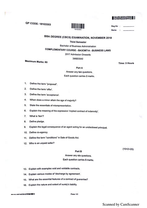 Business laws 2018 - bachelor of business administration - Scanned by ...