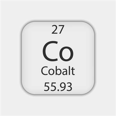 Cobalt symbol. Chemical element of the periodic table. Vector illustration. 12967202 Vector Art ...
