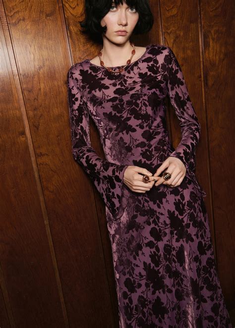 Floral jacquard dress with bell sleeves - Women | MANGO USA