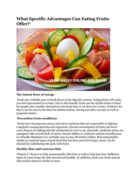 PPT - What Specific Advantages Can Eating Fruits Offer PowerPoint Presentation - ID:11836500