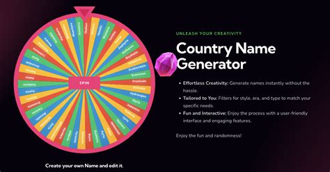 Country Name Wheel 🏛 Random Generator for Unique Names 🌍 - Pick The Wheel