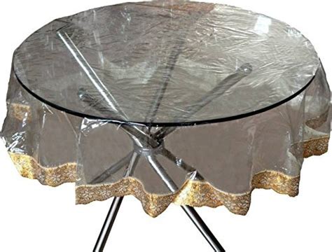 Buy Griiham 6 Seater 100gsm Transparent Round Table Cover with Assorted ...