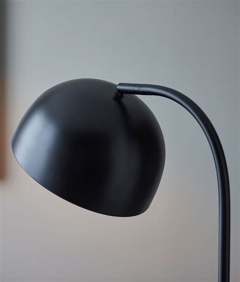 Slim Black Dome Adjustable Shade Floor Lamp