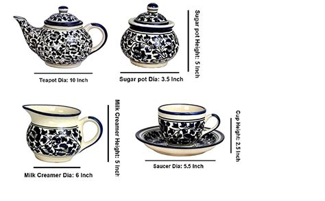 Buy Craftghar Tea Kettle, Tea Set with Kettle |Tea Cups Set of 6 with ...