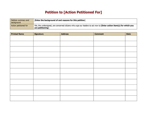 30 Petition Templates + How To Write Petition Guide