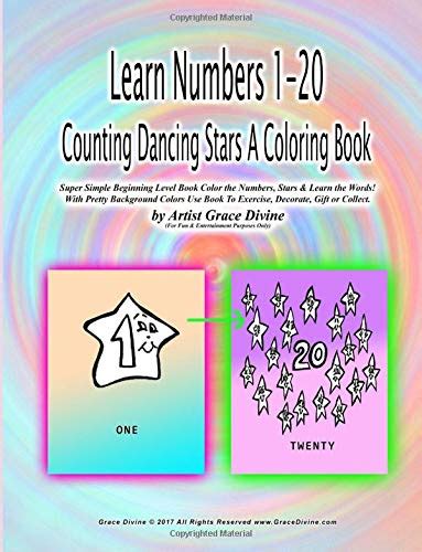 Learn Numbers 1-20 Counting Dancing Stars Coloring Book: Super Simple ...