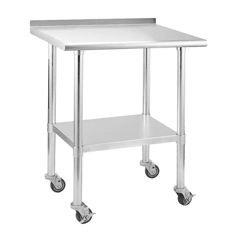 Buy HOCCOT Stainless Steel Prep & Work Table with Adjustable Shelf ...