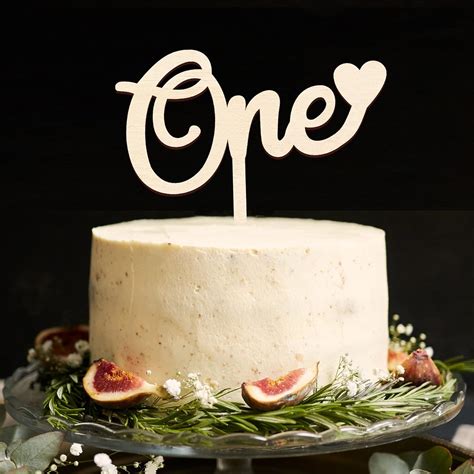 Buy One Cake Topper for 1st Birthday Girl and Boy Decorations Rustic ...