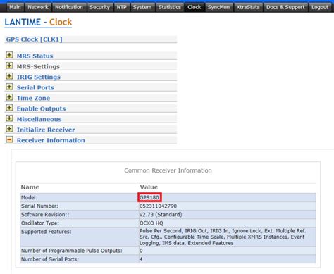 LANTIME: Determining the Type of Clock Module [Knowledge Base]