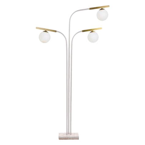 Large Brass Arc Floor Lamp with Marble Base at 1stDibs