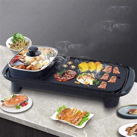 Buy Delavala 2 in 1 Electric BBQ Hotpot Korean Style Non Stick Surface ...