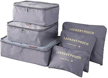 House of Quirk Travel Storage Printed Clothes Packing Cubes Space ...