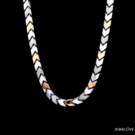 Jewelove™ Chains Men of Platinum | 5mm Rose Gold Fusion Chain for Men ...