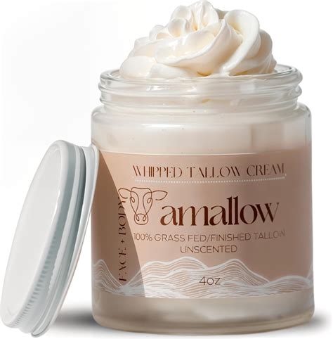 Amazon.com : Amallow 100% Grass Fed Beef Tallow Skincare & Lip Balm Set - Whipped Moisturizer ...