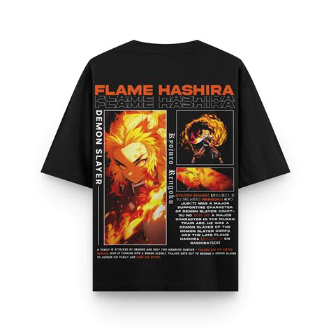 Rengoku Demon Slayer Oversized T-Shirt Premium Print – Stichin