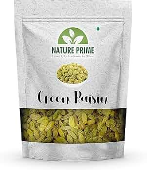 NATURE PRIME Raisins 1Kg|Kismis|Rich In Iron&Vitamin B|Seedless Green ...
