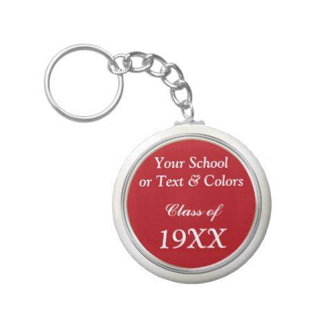 Class Reunion Souvenirs, School Name, Year, Colors Keychain | Zazzle ...