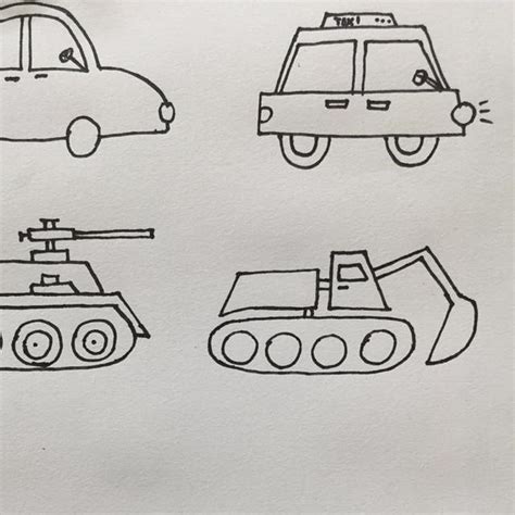 孩子還在畫一種車？簡單的簡筆畫車豐富孩子的素材庫 - 每日頭條