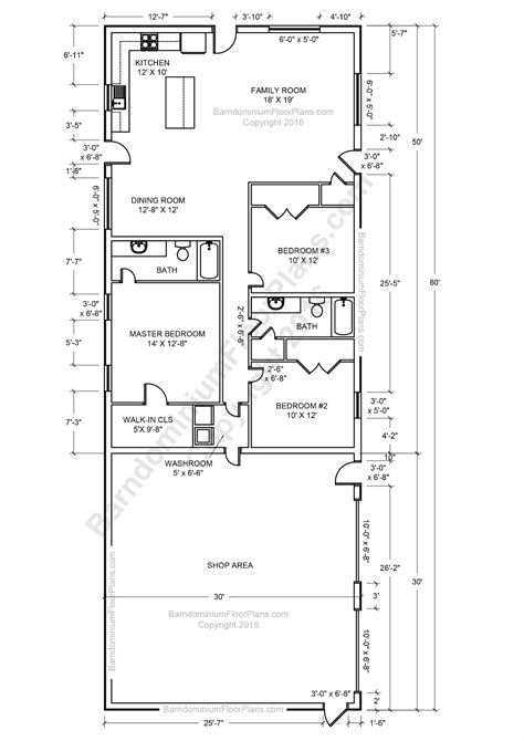40x60 Two Story Barndominium Floor Plans - kitchencor