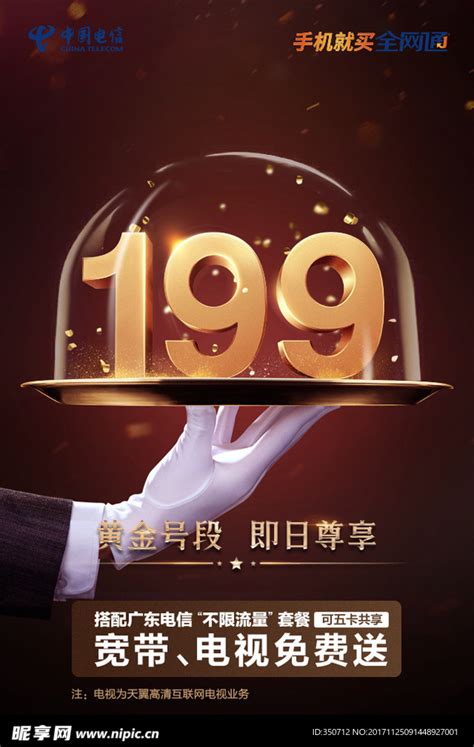 中国电信 199 新号段设计图__其他_广告设计_设计图库_昵图网nipic.com