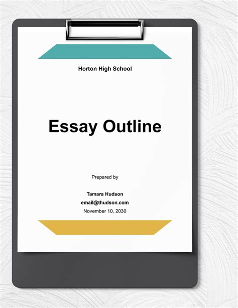 Image result for Writing Outline Example