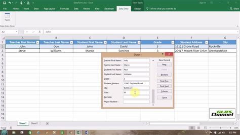 Create Form in Excel 2016 的图像结果