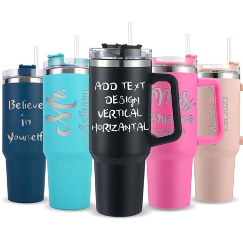 Amazon.com: Personalized Tumbler with Handle,Custom 40oz Tumbler with ...