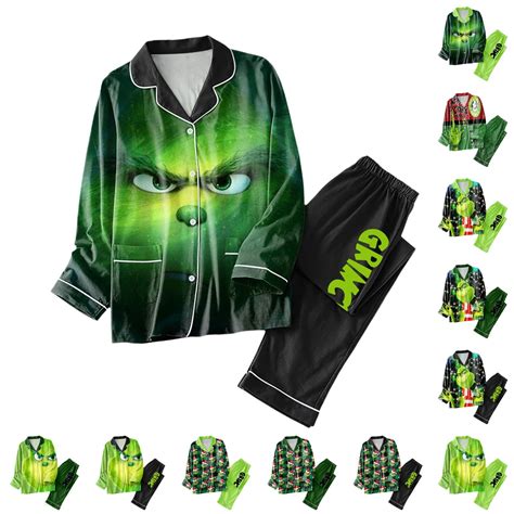 Cozyvia Christmas 2-Piece Pajamas Set Plus Size Flannel Christmas Pjs ...