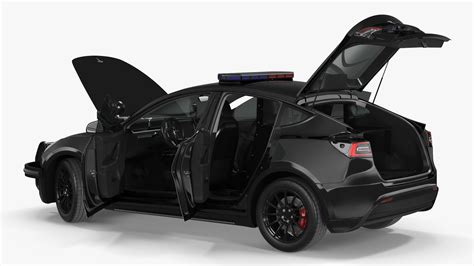 3D Police Tesla Model Y Rigged for Maya | 3D Molier International